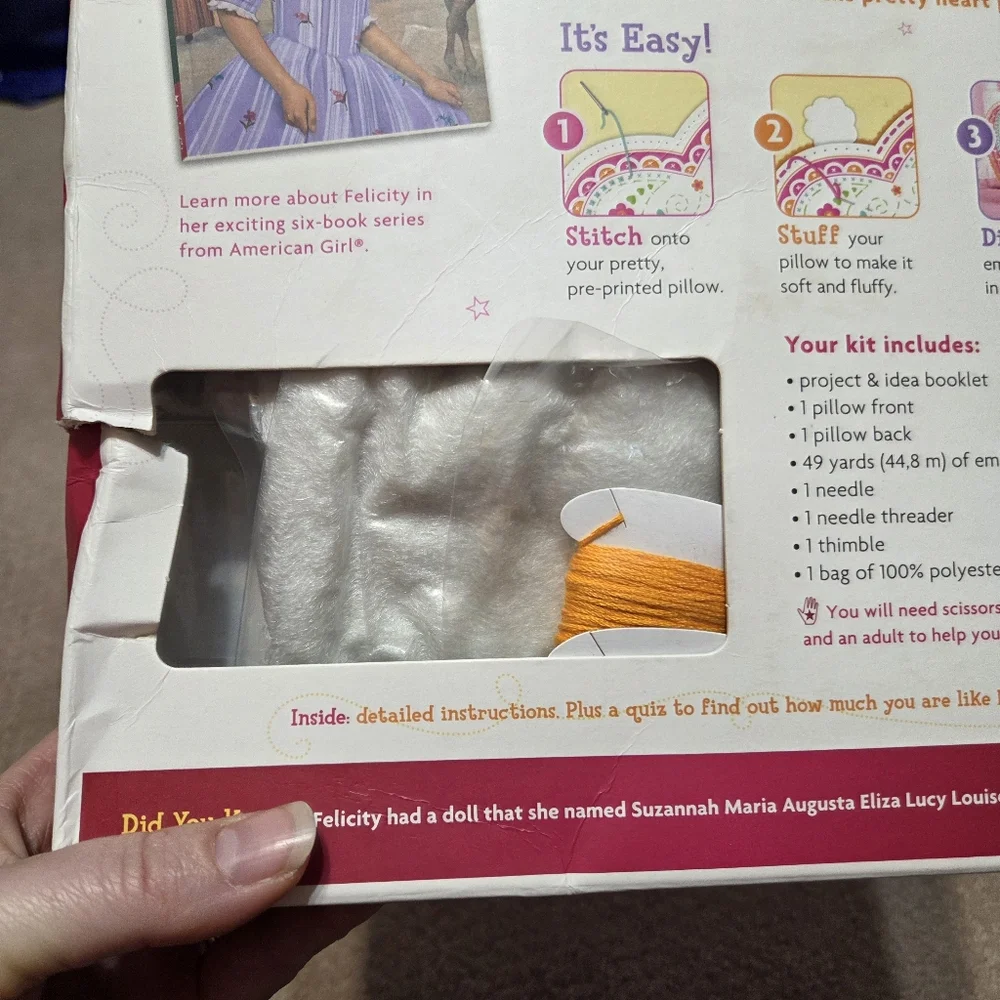 American Girl‎ Heart Pillow Craft Kit Pink and Orange Valentines 2012 Edition